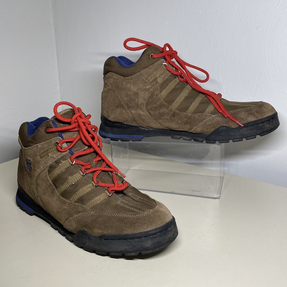 Kswiss Mens Suede Tan Brown Boots Size 13 M